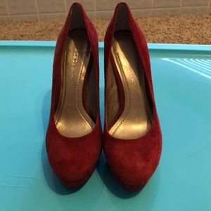 BCBGEneration Red Suede Heels